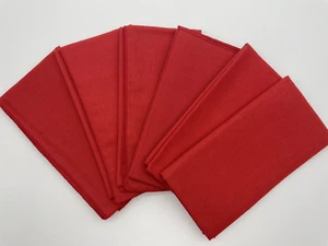 Set 6 tovaglioli di lino rosso vintage anni 70 - Foto 1 di 5