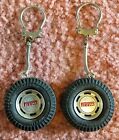 Lot Of 2 Vintage Pirelli Tire Keychains Advertising LOGO ONLY On Both Sides