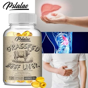 120pcs Grassfed Beef Liver 500mg - Energy Production, Liver Health, Metabolism - Picture 1 of 12