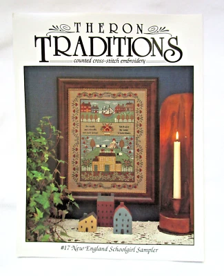 Theron Traditions "New England Schoolgirl Sampler" Counted Cross Stitch Pattern - Image 1 of 4