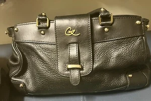 CHRISTIAN LACROIX Black Leather Handbag MADE IN ITALY - Picture 1 of 7