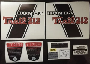CT70 K0 H Style  "Trail 212"  frame Decals, Graphics Full Set, 212cc Upgrade - Picture 1 of 6