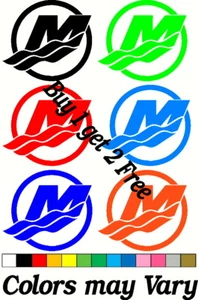 Mercury M Logo Decal Buy 1 get 2 FREE Verado Outboard FREE SHIPPING - Picture 1 of 2