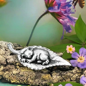 Sleeping Gumleaf Baby Koala Miniature Figurine Australian Made Souvenir Gift - Picture 1 of 7