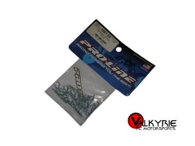 RC Proline 1:8 Body Clips Steel Silver (20) 6050-00 - Image 1 of 2