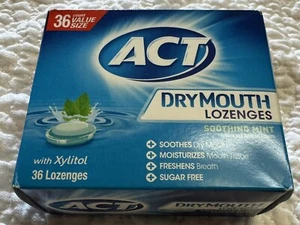 ACT Dry Mouth Lozenges With Xylitol, Soothing Mint Flavor, One Pack of 36 Count. - Picture 1 of 6
