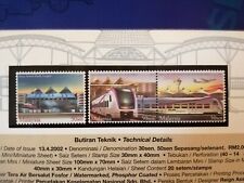 Malaysia Presentation Pack Stamps 2002 - Express Rail Link (3v Stamps)