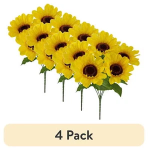 12.5 in Indoor Artificial Sunflower Pick, Yellow Color. - Picture 1 of 5