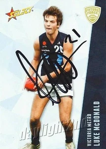 ✺Signed✺ 2012 NORTH MELBOURNE KANGAROOS AFL Card LUKE MCDONALD Future Force - Bild 1 von 1