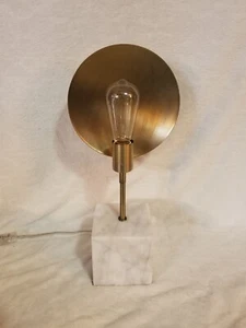 Intertek Hextra Globe Lamp Brass With Marble Base 19in Model No. HX-T1429 - Picture 1 of 12