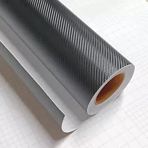3D Carbon Fiber Film Twill Weave Vinyl Sheet Roll Wrap (12" X 60", Black) - Picture 1 of 7
