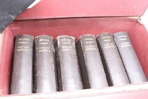Vintage Set Jeppesen Airway Manuals Binder Notebook Aviation Airlines W/ Case - Picture 1 of 10