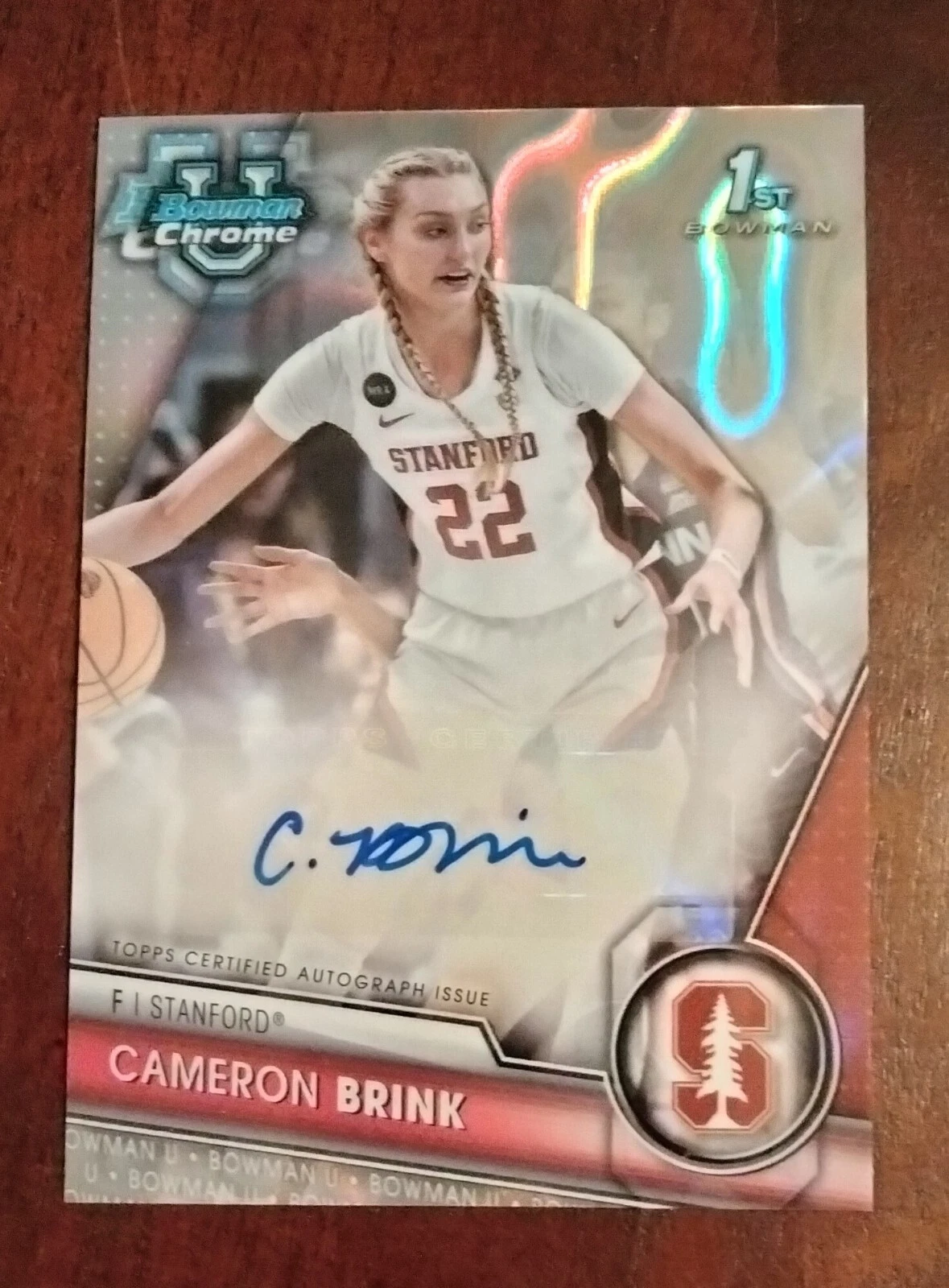2023-24 BOWMAN U CHROME LAVA AUTO CAMERON BRINK BCPA-CBR  006/199 STANFORD
