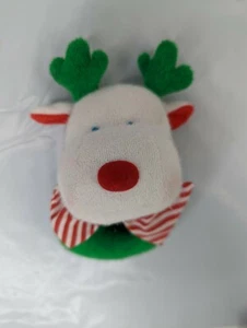 Suave Sueños Navidad Reno Sonajero Peluche Anillo 6" Alce Peluche Juguete - Imagen 1 de 7