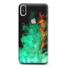 Skins Decal Wrap for Apple iPhone XS Max Orange Green Smoke