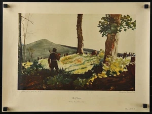 1946 WINSLOW HOMER Art Print Poster Lumber Jack in Forest "The Pioneer" - Picture 1 of 2