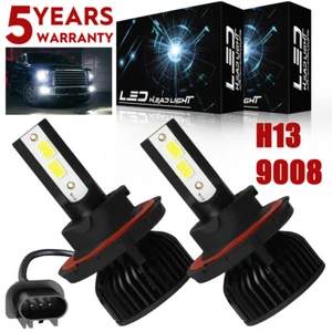 H13 LED Headlight Bulbs for Dodge Ram 1500 2500 3500 2006-2012 High Low Beam P4C - Picture 1 of 10