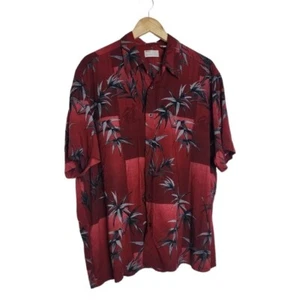 Natural Issue Men's Black & Red Floral Silky Touch Short Sleeve Shirt Size XL - Picture 1 of 6