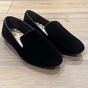 Birdies The Starling Flat Black Velvet Slip On Shoes Loafer Women’s 9.5 EUC - Picture 1 of 12