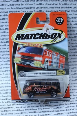 Autobús furgoneta VW Matchbox Superfast 57/100 negro vintage 2000 Richie's Foto 1 de 3