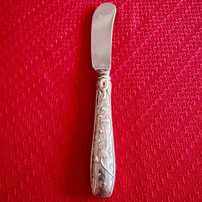 Faca de manteiga Tiffany & Co Audubon prata esterlina 6"/40g/usada/sem monograma - Imagem 1 de 4