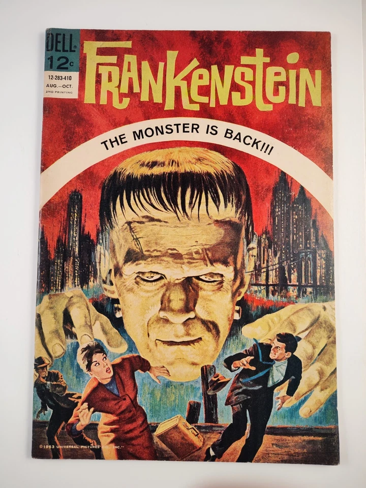 Frankenstein #1 en muy buen estado+/en muy buen estado+ Dell Comic 1964 segunda impresión Foto 1 de 4