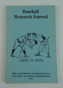 Baseball Research Journal Fifth Annual Historical & Statistical Review 1976 Vtg - Imagen 1 de 7