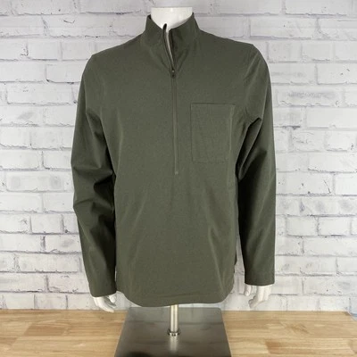 Lululemon Pullover Men's Large 1/2 Zip Sweatshirt Long Sleeve Green Sweater - Image 1 of 4