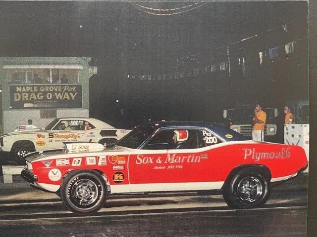 "VRHTF NHRA COOL "SOX & MARTIN-BILL GRUMPY JENKINS" ON THE ROSIN 8" X 10" PHOTO" - Image 1 of 1