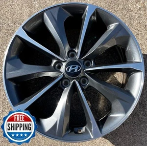 HYUNDAI VELOSTER 2019-2021 Factory OEM Wheel 18" Rim 70953 CNC/Grey w/ Cap #B - Picture 1 of 5