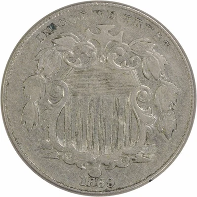1869 Shield Nickel EF Uncertified #801 - Image 1 of 2
