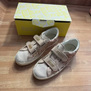 Golden Goose Oldschool Distressed Sneaker peach/beige Gr. 34 Glitzer - Bild 1 von 15