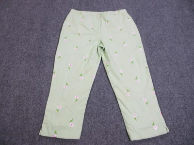 Lilly Pulitzer Pants Womens 12 Floral Embroidered Daisy Chino Classic Preppy - Image 1 of 4