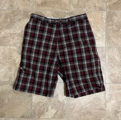 Pantalones Cortos Chinos Tony Hawk a Cuadros Adulto 30 Cintura Rojo A Cuadros Bermudas Foto 1 de 4