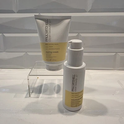 Crema de peinado y líquido voluminizador Paul Mitchell Clean Beauty - Juego de 3,4 fl oz Foto 1 de 4