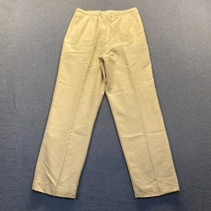 Pantalone donna vintage Pendleton 85% seta 15% lana giallo taglia 12, tasche - Foto 1 di 12