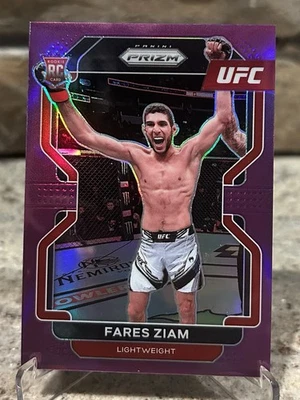 2022 Panini Prizm UFC - Fares Ziam #143 Purple Prizm /149 (RC) - Image 1 of 3