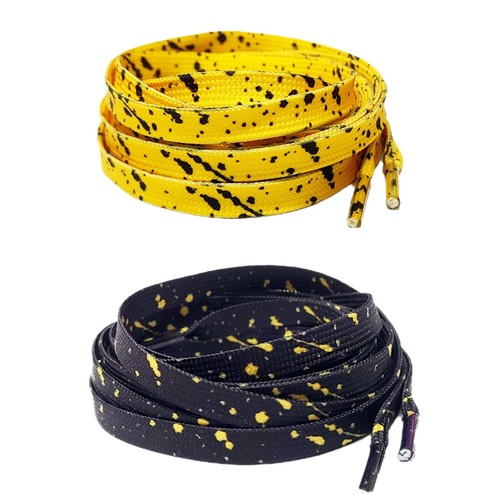 Lacci piatti cemento giallo nero per Air AJ Jordan 4 IV Thunder Lightning AF1