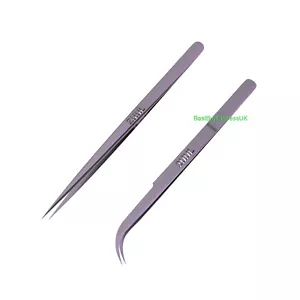 2UUL Ti21 Straight Head Purple ESD Titanium Alloy Ultra Light Precision Tweezer - Picture 1 of 8