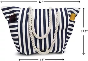 Moskus Gear mittelgroße Strandtasche mit Seilgriff & Reißverschluss - neu in Tasche - Bild 1 von 3