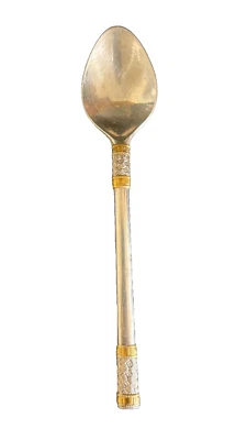 Golden Aegean Weave by Wallace ~ Sterling Silver Oval Soup  Spoon - 7 1/4" - Image 1 of 2