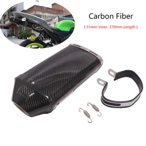 Puntas silenciador de carbono de tubo de escape universal de 51 mm para ZX6R ZX636 Ninja - Imagen 1 de 9