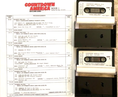 8/3/85 JOHN LEADER'S COUNTDOWN AMERICA SPOTLIGHTS NIGHT RANGER; PRINCE (3),HEART - Image 1 of 4