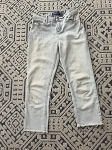 Girls Old Navy Light Blue Black Speckled Cropped Casual Jeans. Size 14 - Picture 1 of 20