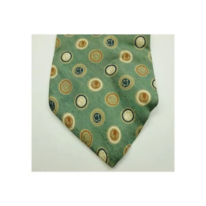 Ermenegildo Zegna GREEN DOTS VTG TIE Men's Necktie silk - Picture 1 of 6