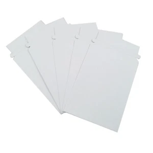 400 - 6 x 8 White Stay Flat Rigid Photo Document Cardboard Mailer Envelope 6"x8" - Picture 1 of 3