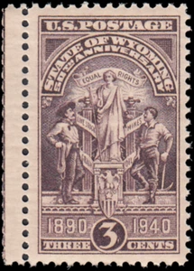 US Stamp #897 - 1940 3¢ Wyoming Statehood, EzGrade™ VG, MNH, OG - Picture 1 of 3