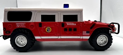 Tonka Fire Rescue Hummer Red/White 2000 - VG Cosmetic - NOT WORKING - Sold AS-IS - Image 1 of 4