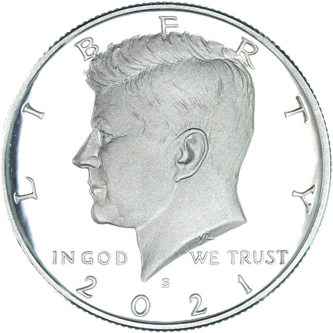 2021 S Kennedy Half Dollar Gem Deep Cameo 99.9% Silver Proof Cover