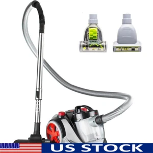 Bagless Canister Vacuum Cleaner W/ Multi-Surface Suction Hard Floors Carpets - Picture 1 of 10